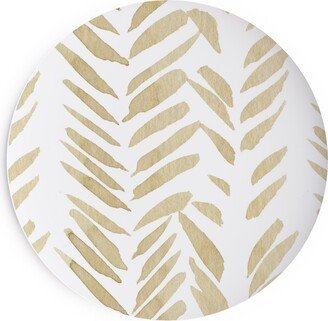 Salad Plates: Leaf - Gold Salad Plate, Yellow