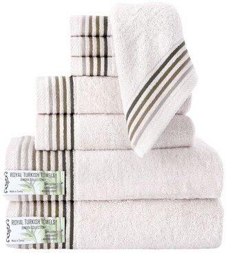 Makroteks Classic Turkish Towels Dimora 8 Piece Luxury Viscose made from Bamboo Series Towel Set