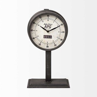 Rectangular Table Clock with automobile speedometer style - 16 x 5