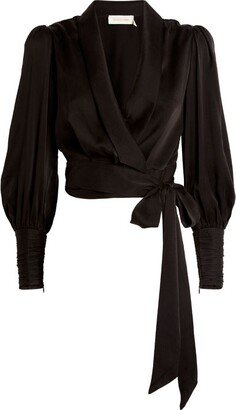 Silk Wrap Blouse