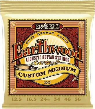 Ernie Ball Earthwood 80/20 Custom Medium Bronze Acoustic Guitar Strings 12.5-56