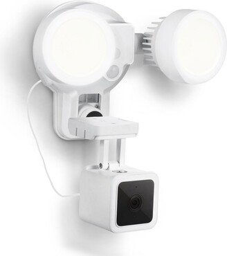 Wasserstein 3-in-1 Wired Floodlight, Charger and Mount for Wyze Cam V3 - 2000 lumens Powerful Floodlight (White) (Camera Not Included)