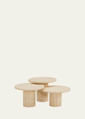 Interlude Home Amerigo Nesting Cocktail Tables, Set of 3