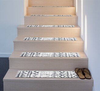 Distressed Bohemian Non-Slip Stair Treads