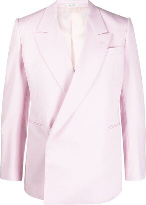 Off-Centre Fastening Wool Blazer