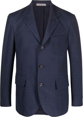 Single-Breasted Knitted Blazer-AB