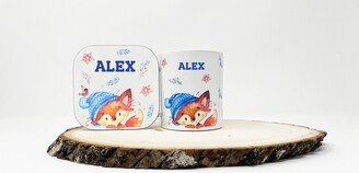 Kids Personalized Christmas Mug, Hot Cocoa Chocolate Fox Kid Mug, Kids Camp Cup