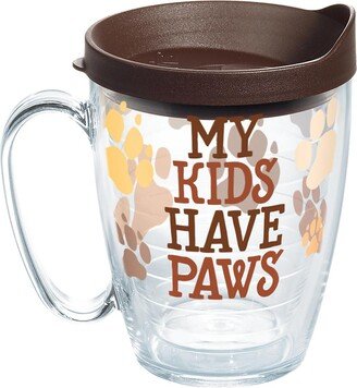 Tervis My Kids Have Paws Made in Usa Double Walled Insulated Tumbler Travel Cup Keeps Drinks Cold & Hot, 16oz Mug, Clear