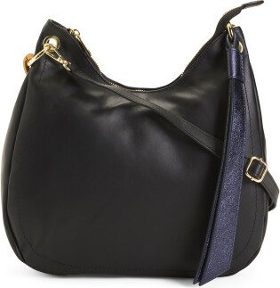 TJMAXX Leather Metal Chain Hobo With Tassel