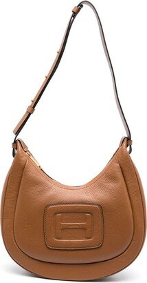 H leather hobo bag