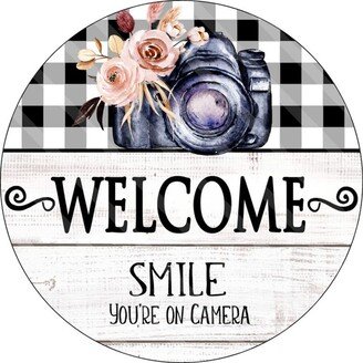 Smile Your On Camera Wreath Sign, Signs For Wreaths, Enhancement