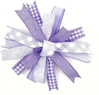 Decorative Purple Everyday Bow For Wreath Or Lantern Signs, Accessory & Front Door