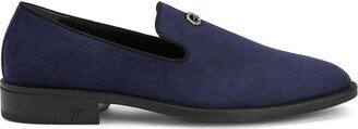 Imrham logo-plaque suede loafers