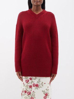 Ady V-neck Ribbed-knit Sweater