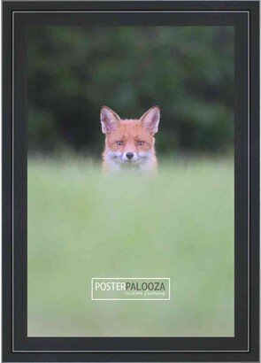 PosterPalooza 6x9 Contemporary Black Wood Picture Frame - UV Acrylic, Foam Board Backing, & Hanging Hardware Included!