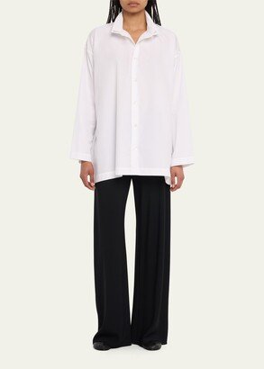 Slim A-Line Two Collar Shirt With Step Insert (Long Length)