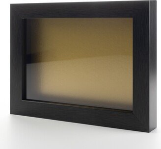 CountryArtHouse Charcoal 24x30 Wood Shadow Box with Gold Acid-Free Backing - With 5/8