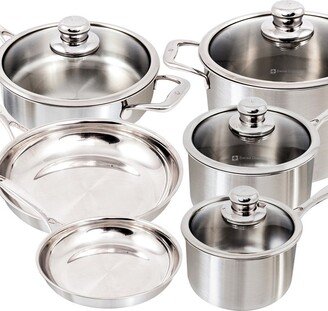 Premium Clad Cookware Set, 10 Piece