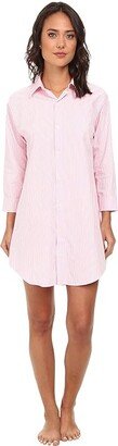 Essentials Striped His Shirt (Carissa Bengal Stripe Pink Hyacinth/White) Women's Pajama