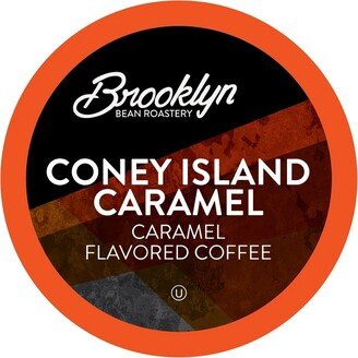 Brooklyn Bean Roastery Brooklyn Beans Coffee Pods for Keurig K-Cups Brewer,Coney Island Caramel, 40 Count