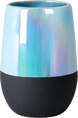 Blue Poppies Bathroom Tumbler Black - Allure Home Creations