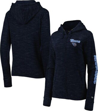 Women's Navy Tennessee Titans Reverse Full-Zip Hoodie