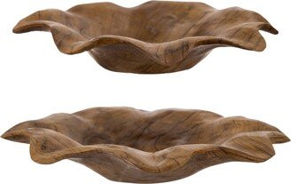 Organic Teak Bowl - Set of 2