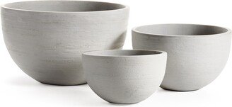 Napa Home & Garden Fibrestone Malibu Low Bowls Set Of 3