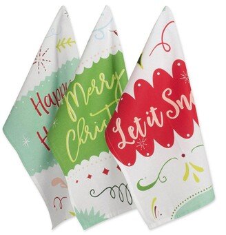 Assorted Winter Wishes Holiday Printed Dishtowel Set