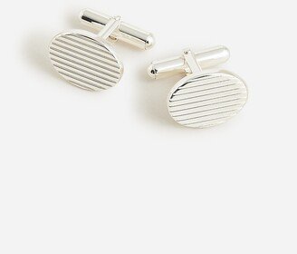 Sterling silver oval cuff links