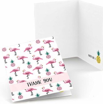 Big Dot Of Happiness Pink Flamingo - Party Like a Pineapple Tropical Summer Thank You Cards (8 count)