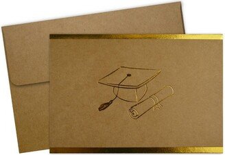 Great Papers! 50ct Grad-itude Gold Foil Thank You Note Card & Envelopes