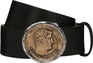 Logo Coin Leather Belt