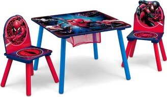 Spider-Man Kids' Table and Chair Set with Storage (2 Chairs Included) - Greenguard Gold Certified - 3ct