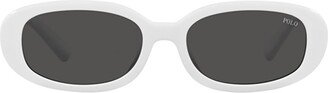 Ph4198u Shiny White Sunglasses