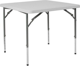 Emma+oliver 2.79-Foot Square Height Adjustable Plastic Folding Table
