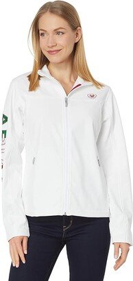 Classic Team Softshell Mexico Jacket (White) Women's Clothing