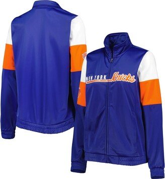 Women's G-iii 4Her by Carl Banks Blue New York Knicks Change Up Full-Zip Track Jacket