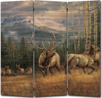 House & Homebody Co. Back Country Elk Room Screen Printed on Wood