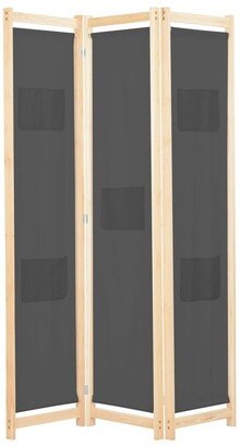 Aoolive 3-Panel Room Divider Gray 47.2