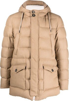 Zip-Up Padded Down Coat