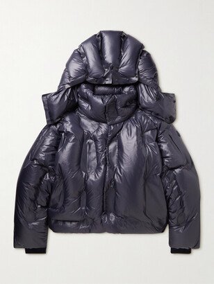 Dingyun Zhang Klolk Logo-Appliquéd Quilted Shell Hooded Down Jacket