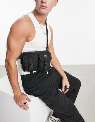 pursue shoulder chest bag in black ripstop