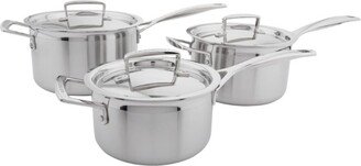 3-Ply Stainless Steel Saucepans (Set Of 3)