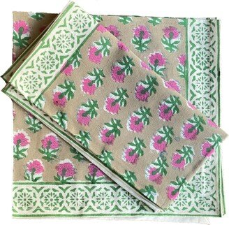 Mandalay Designs Marigold Multi Napkin Set Praline