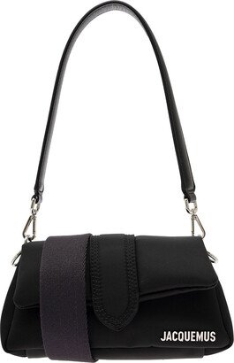 'le Petit Bambimou' Black Shoulder Bag With Metal Logo Lettering In Nylon Man