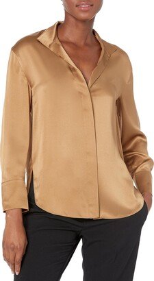 Women's L/S Stand Collar Blouse