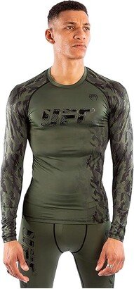 VENUM UFC VENUM Authentic Fight Week Long Sleeve Rashguard (Khaki) Men's Clothing