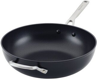 Hard-Anodized Induction Nonstick Stir Fry Pan / Wok With Helper Handle