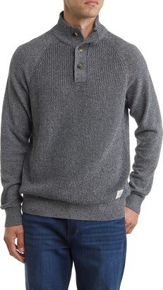 Mock Neck Button Sweater